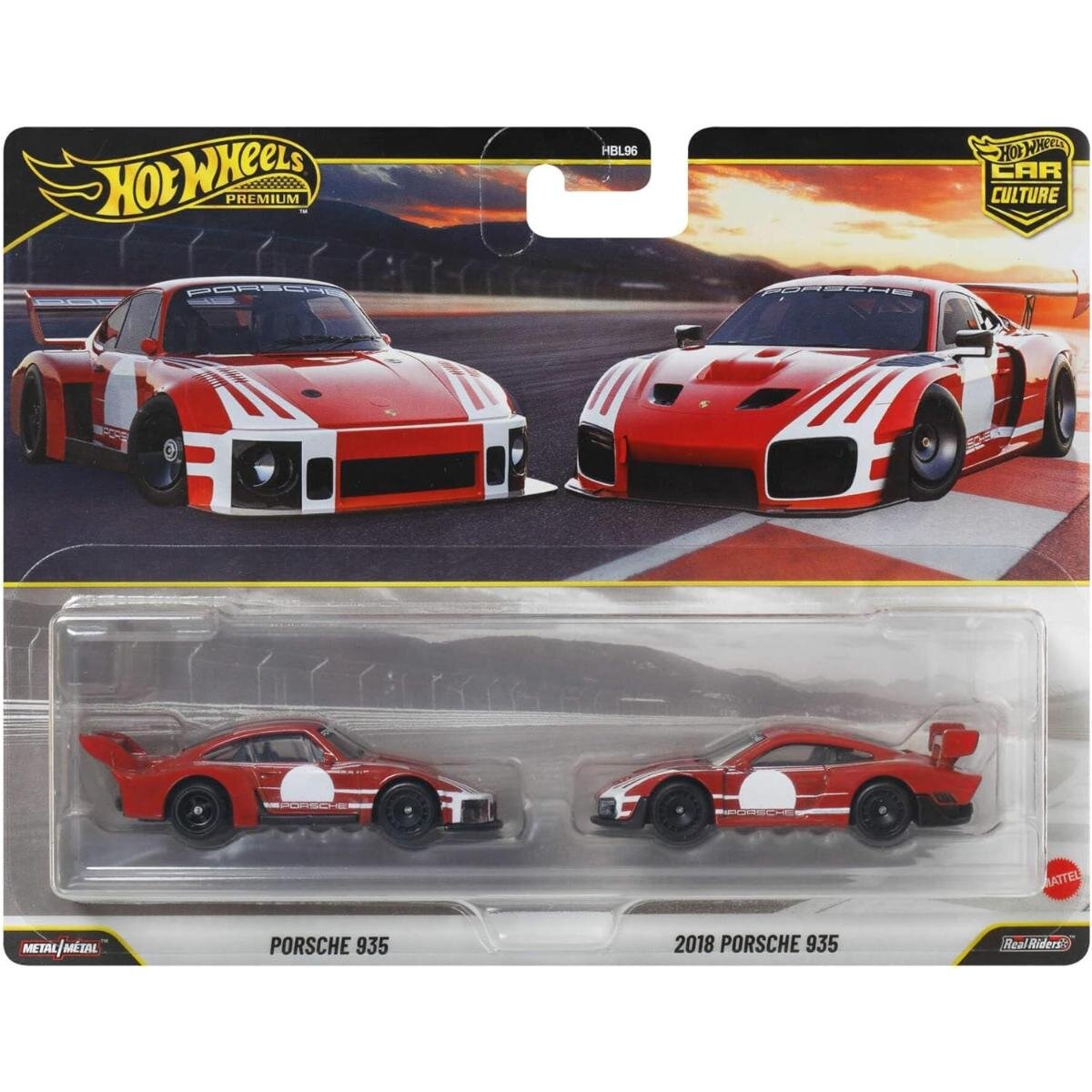 Hot Wheels Set 2 masini metalice Car Culture Porsche 935 & 2018 Porsche 935 JHW51
