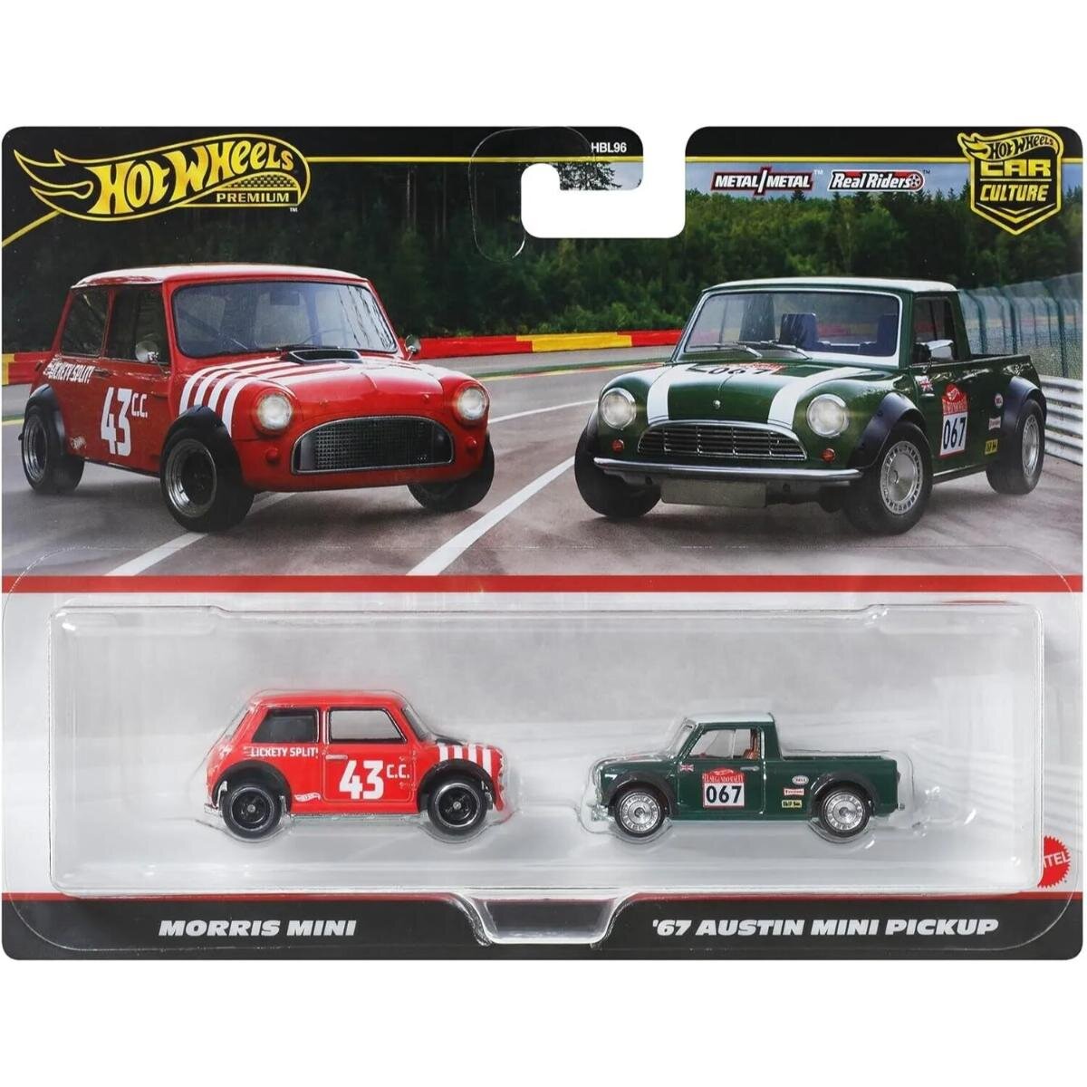 Hot Wheels Set 2 masini metalice Morris Mini si Austin Mini Pickup JBK97
