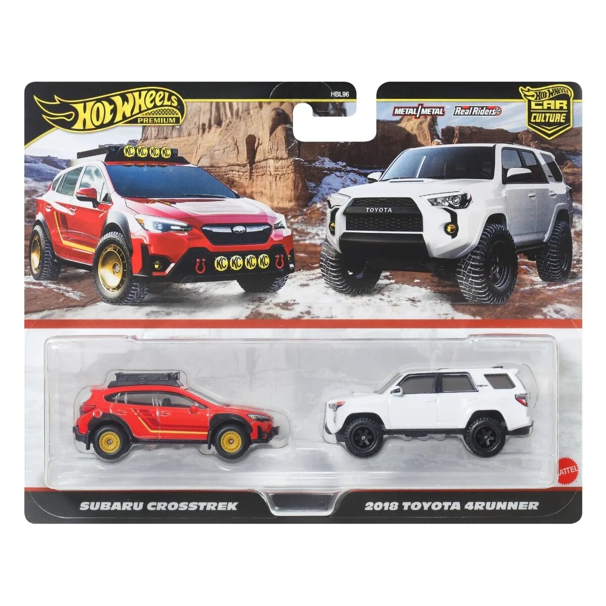 Hot Wheels Set 2 masini metalice Subaru Crosstrek & 2018 Toyota 4Runner JBK98