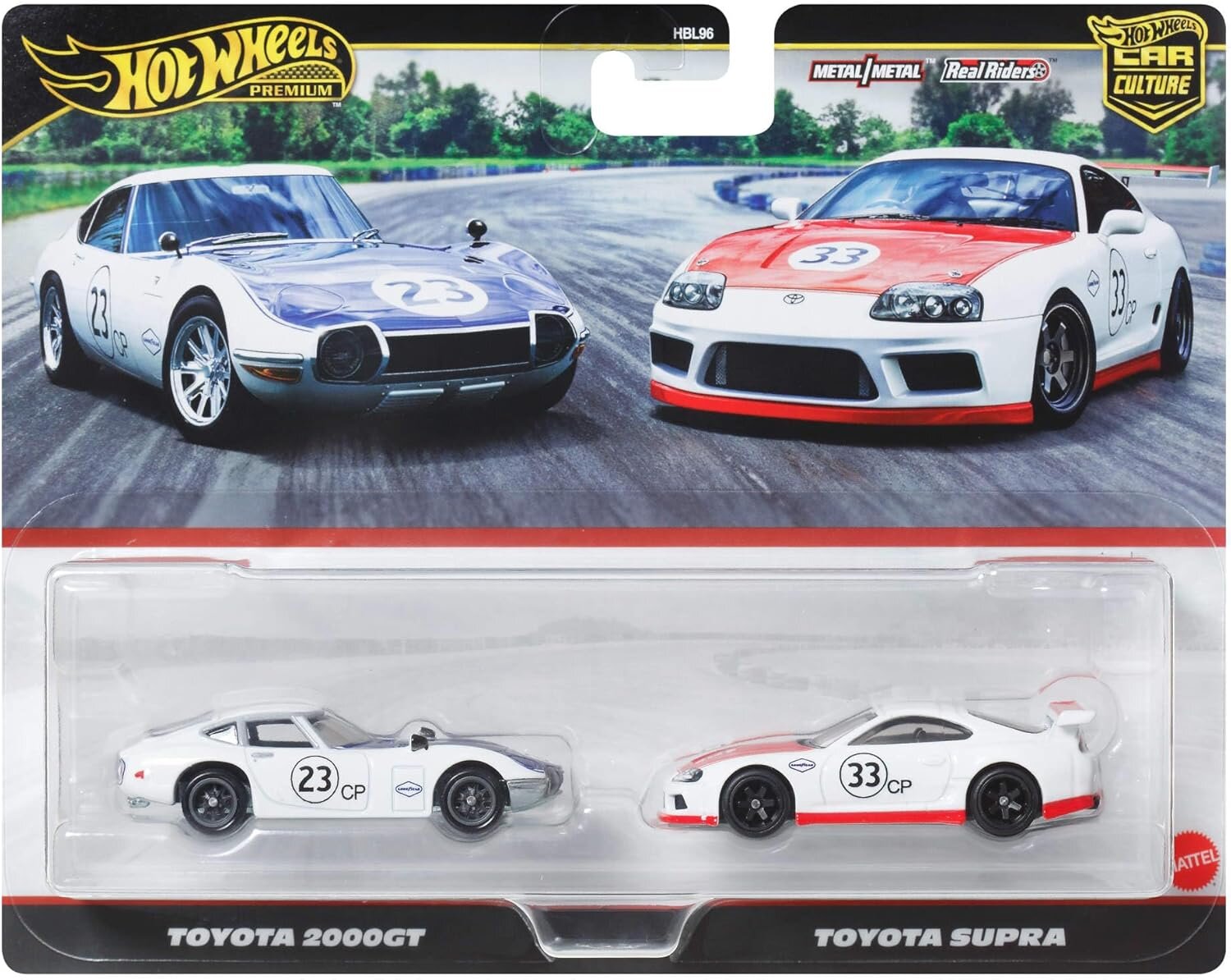 Hot Wheels Set 2 masini metalice Toyota 2000GT si Toyota Supra JBL03