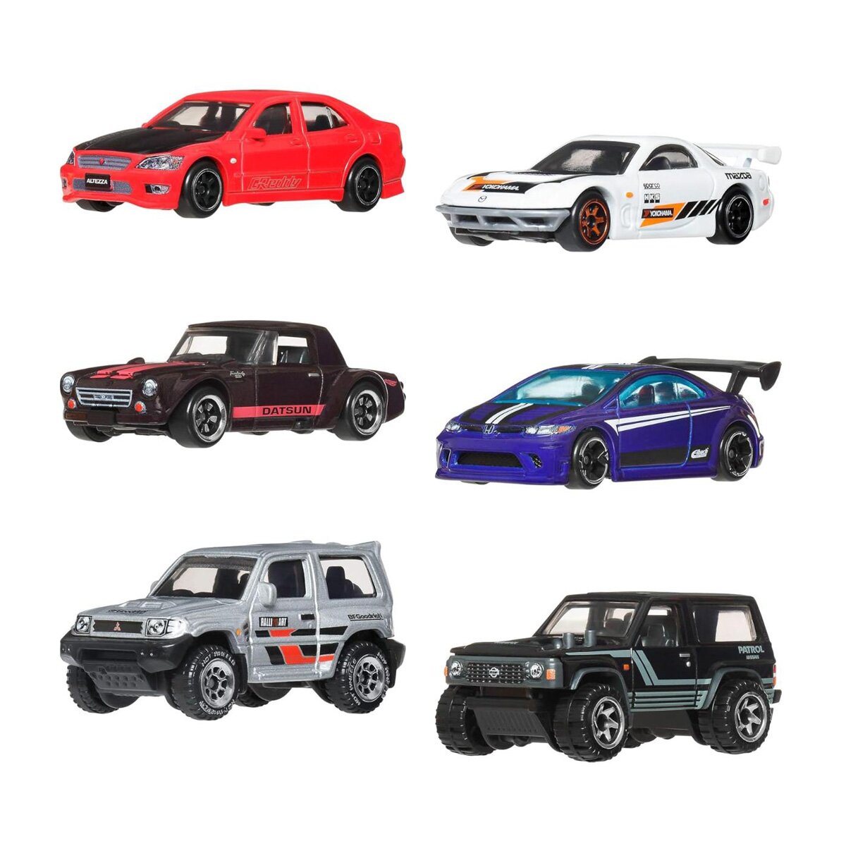Hot Wheels Set 6 masini Silver Series Street of Japan 1:64 JLB23