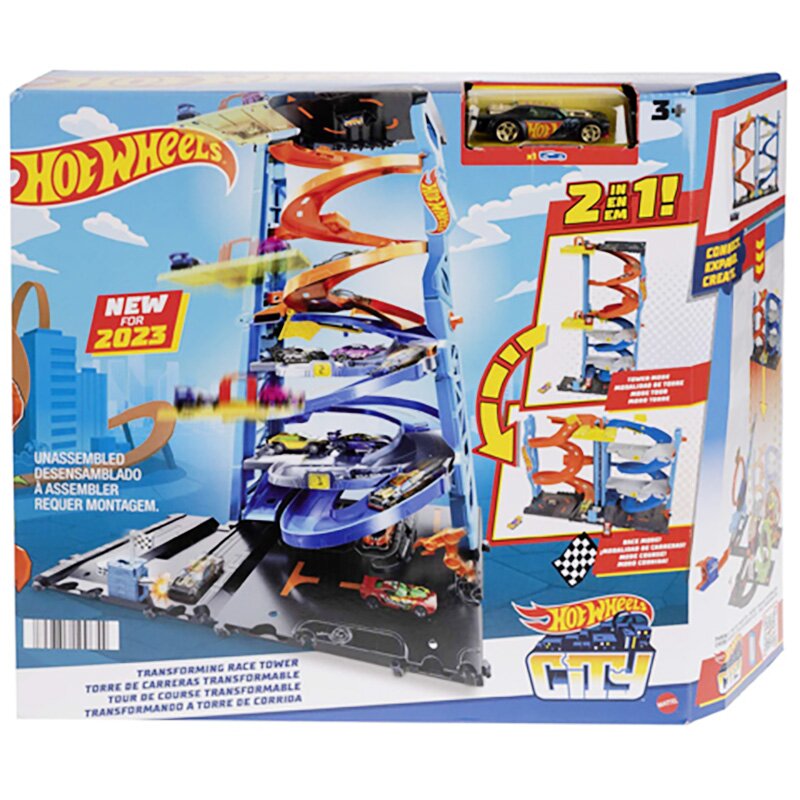 Hot Wheels Set de joaca 2 in 1 Turn de curse cu masina inclusa