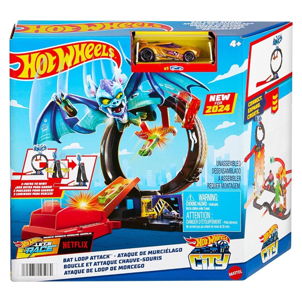 Hot Wheels Set de joaca City Bat Loop Attack HTN78