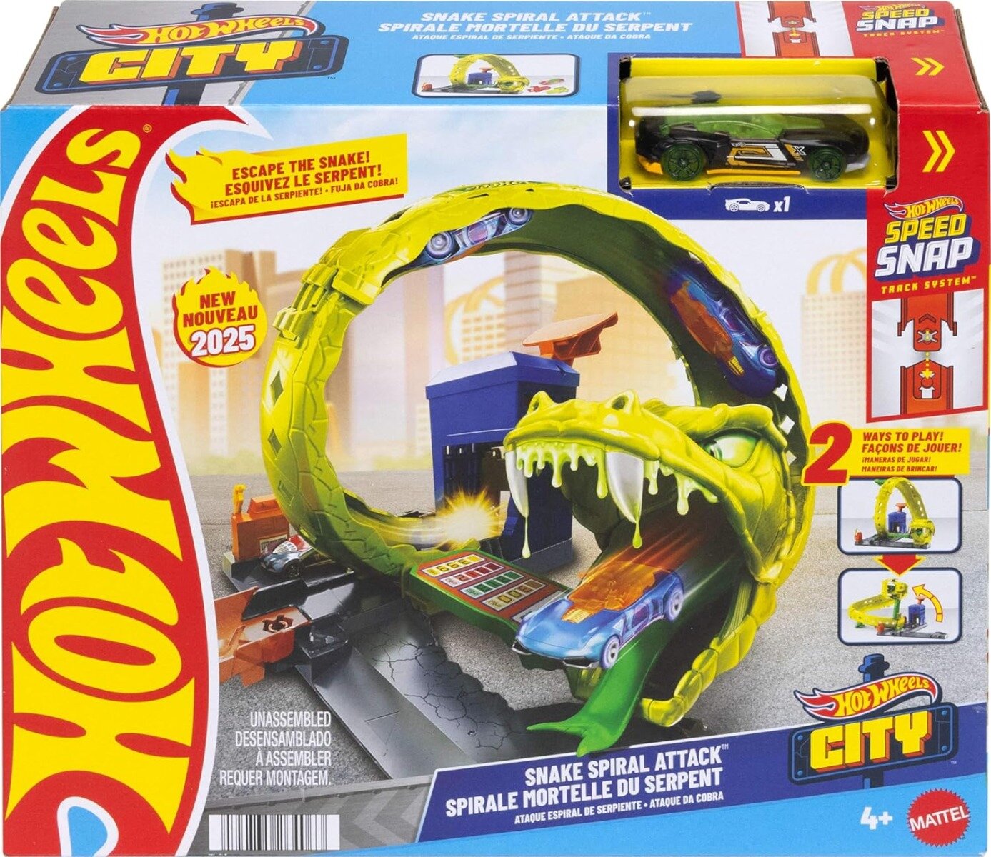 Hot Wheels Set de joaca City Snake Spiral Attack JBM63
