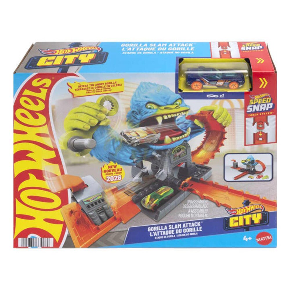 Hot Wheels Set de joaca cu masinuta City Gorilla Slam Attack JHL92