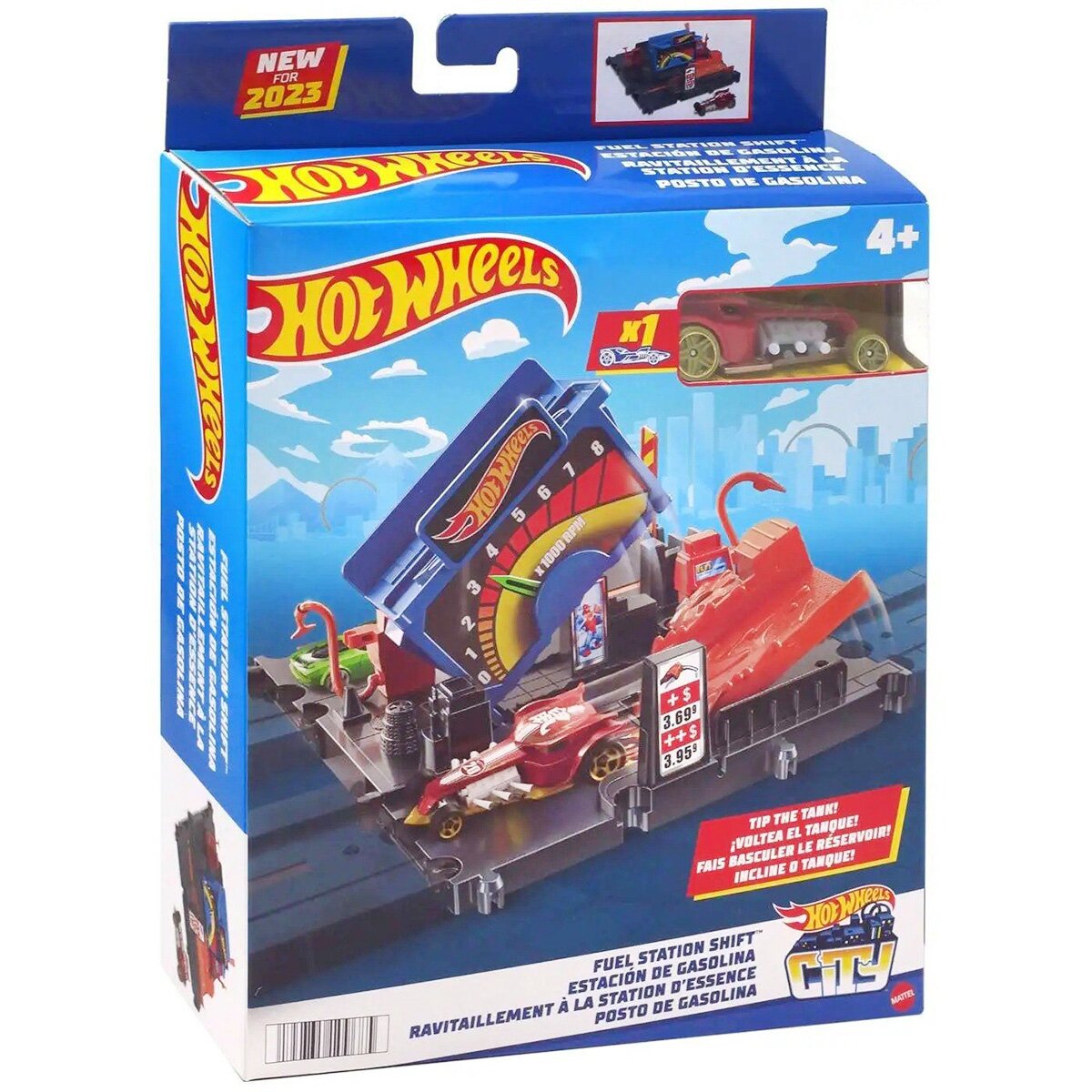 Hot Wheels Set de joaca cu masinuta Fuel Station Shift HKX45