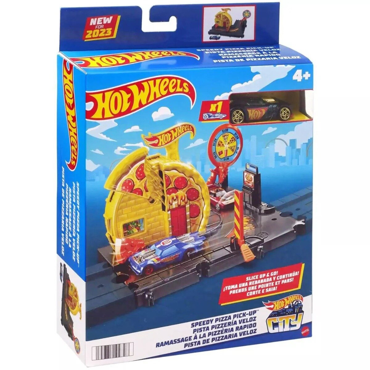 Hot Wheels Set de joaca cu masinuta Speedy Pizza Pick-Up HKX44
