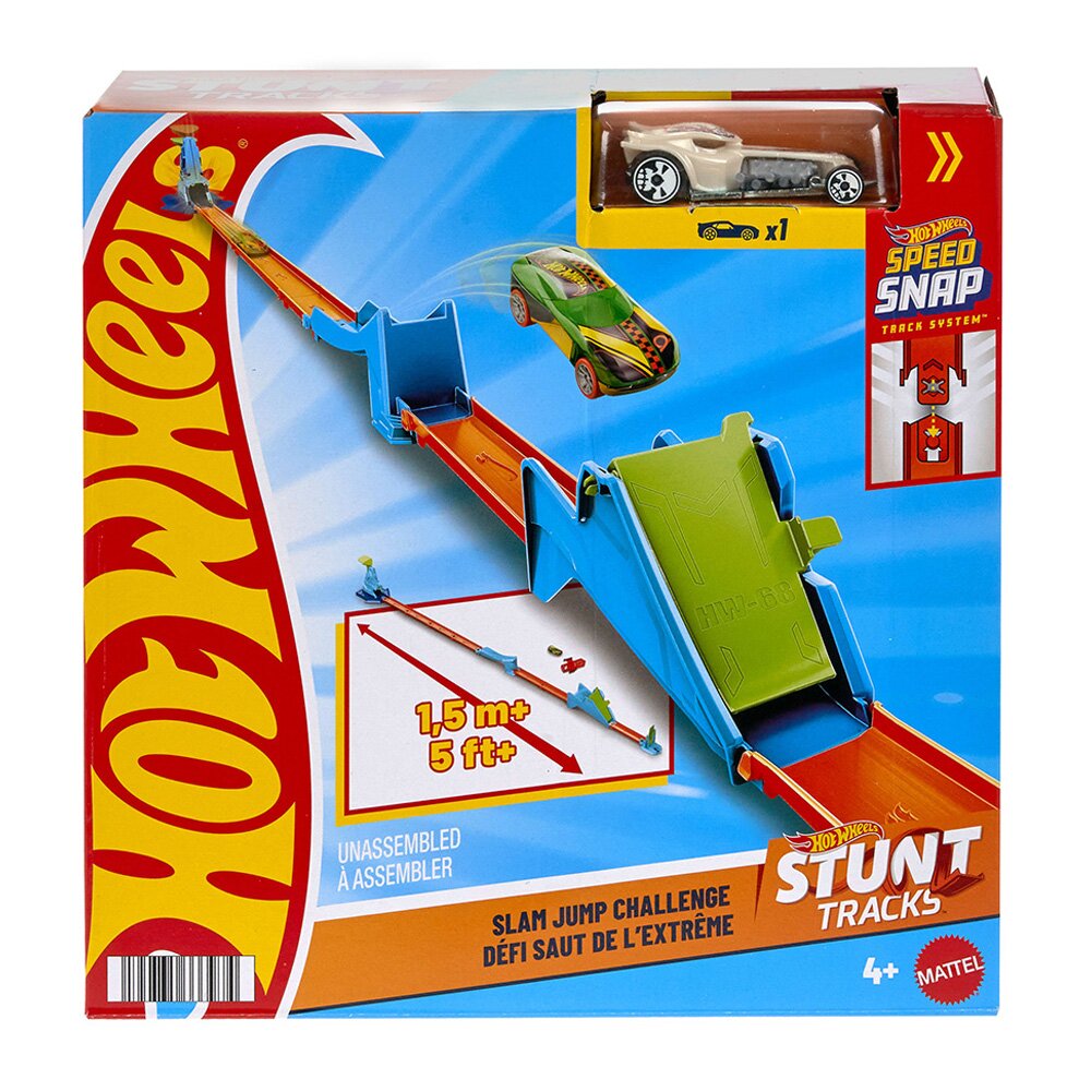 Hot Wheels Set de joaca cu masinuta Stunt Track Slam Jump Challenge JHK78