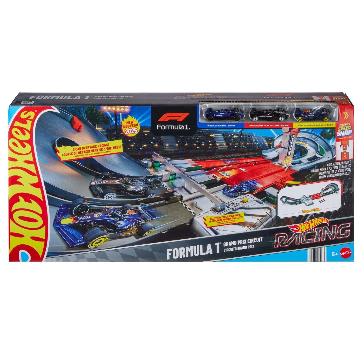 Hot Wheels Set de joaca cu masinute si circuit F1 Grand Prix JDY16