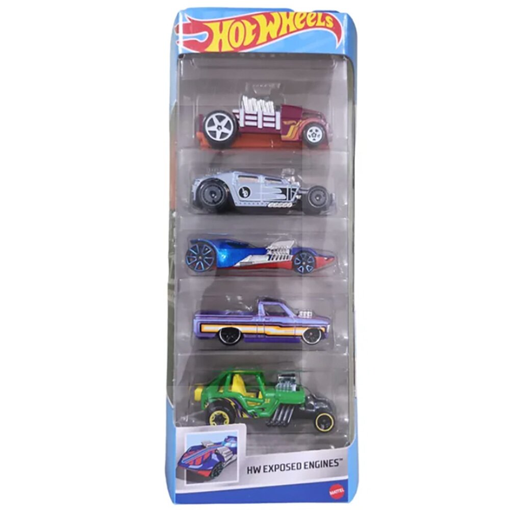 Hot Wheels Set masinute HW Exposed Engines HLY79 1:64 (5 modele)