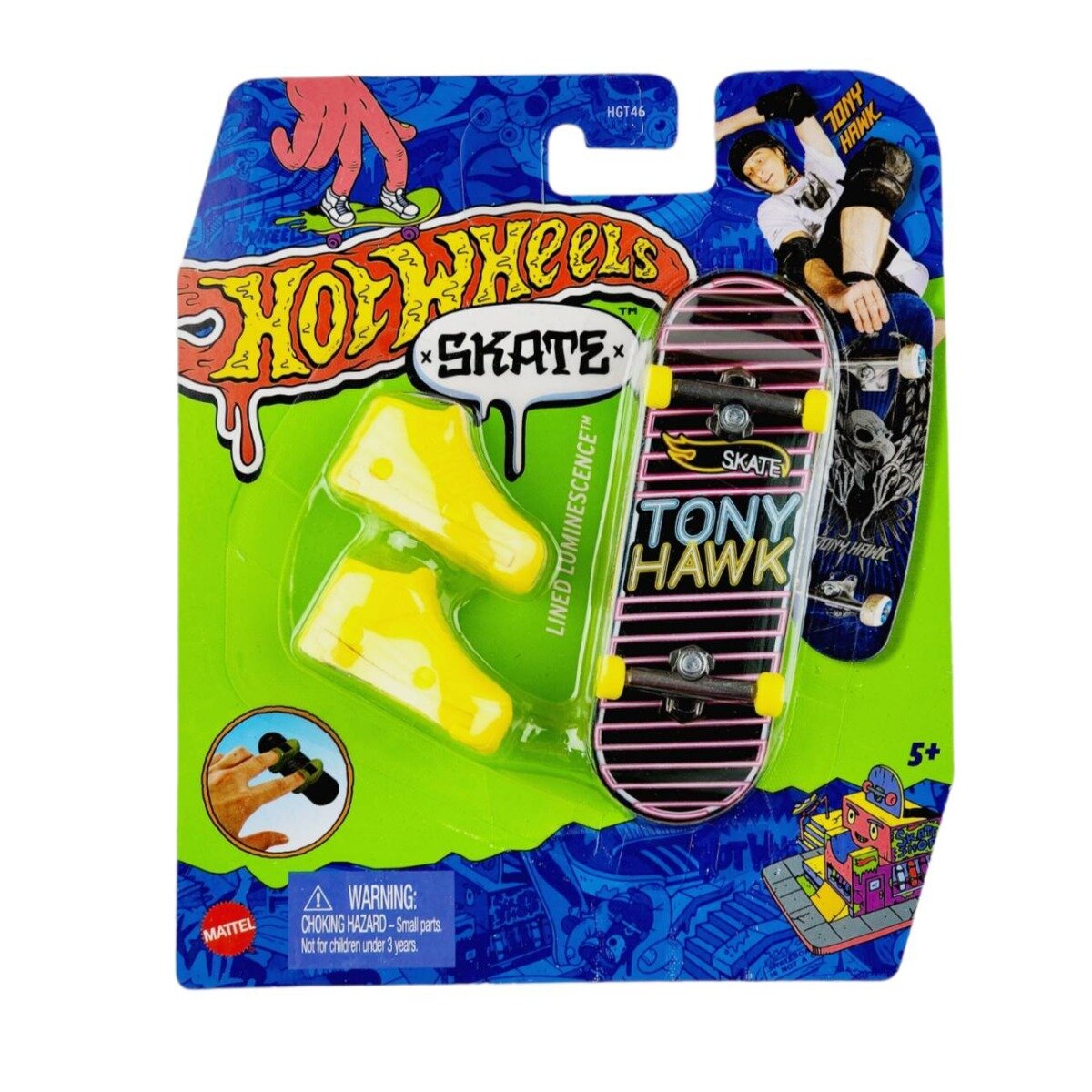 Hot Wheels Set mini placa skateboard cu pantofi HNG33
