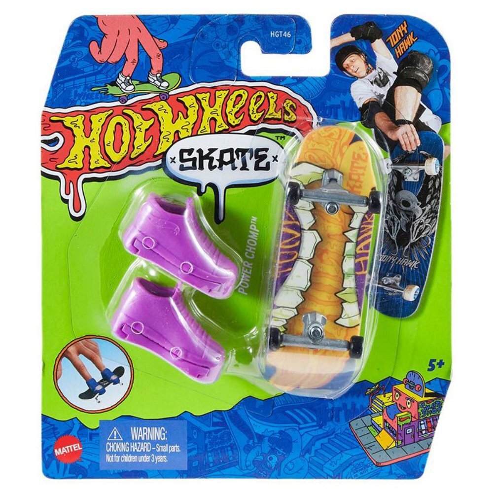 Hot Wheels Set mini placa skateboard cu pantofi HNG48
