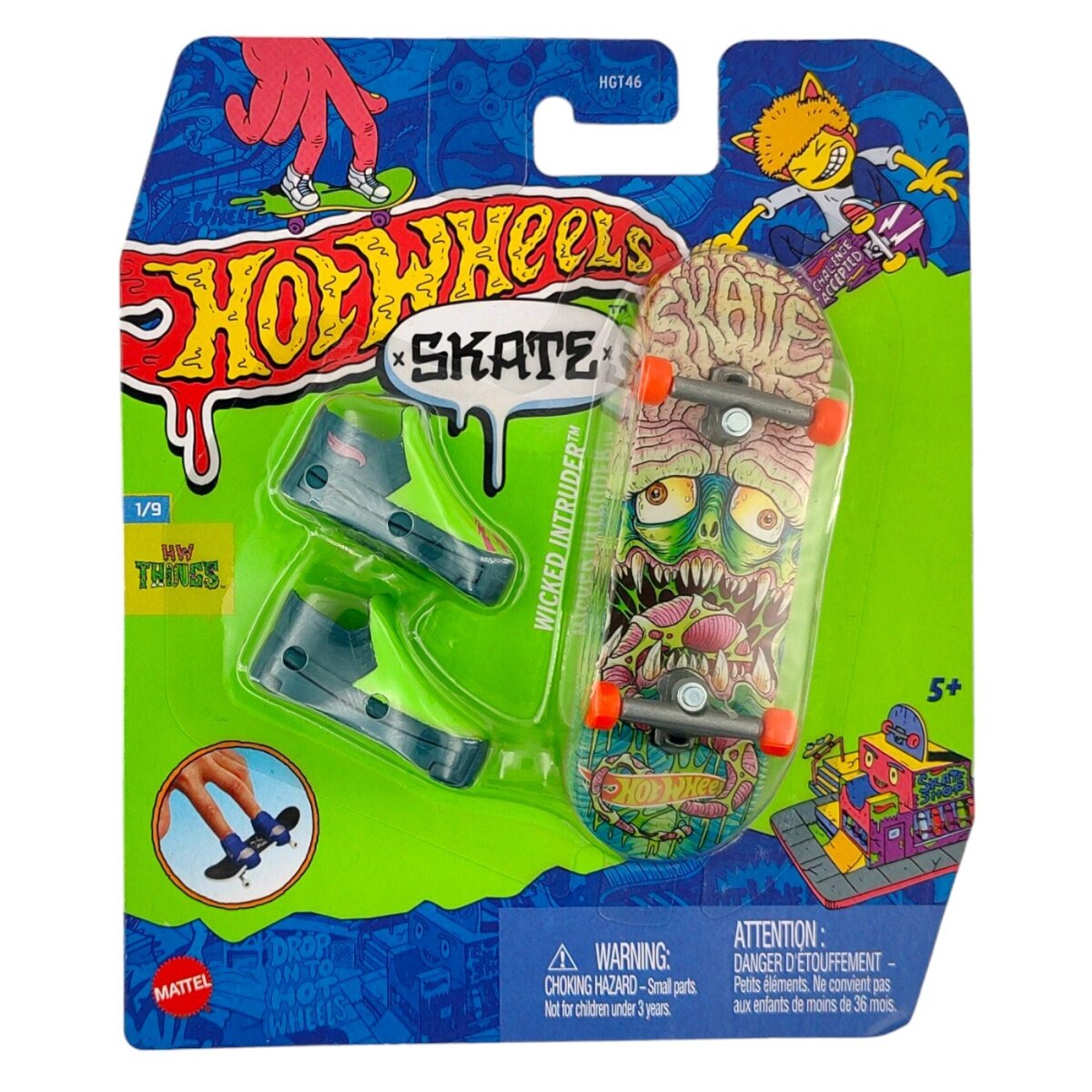 Hot Wheels Set mini placa skateboard cu pantofi HVJ72