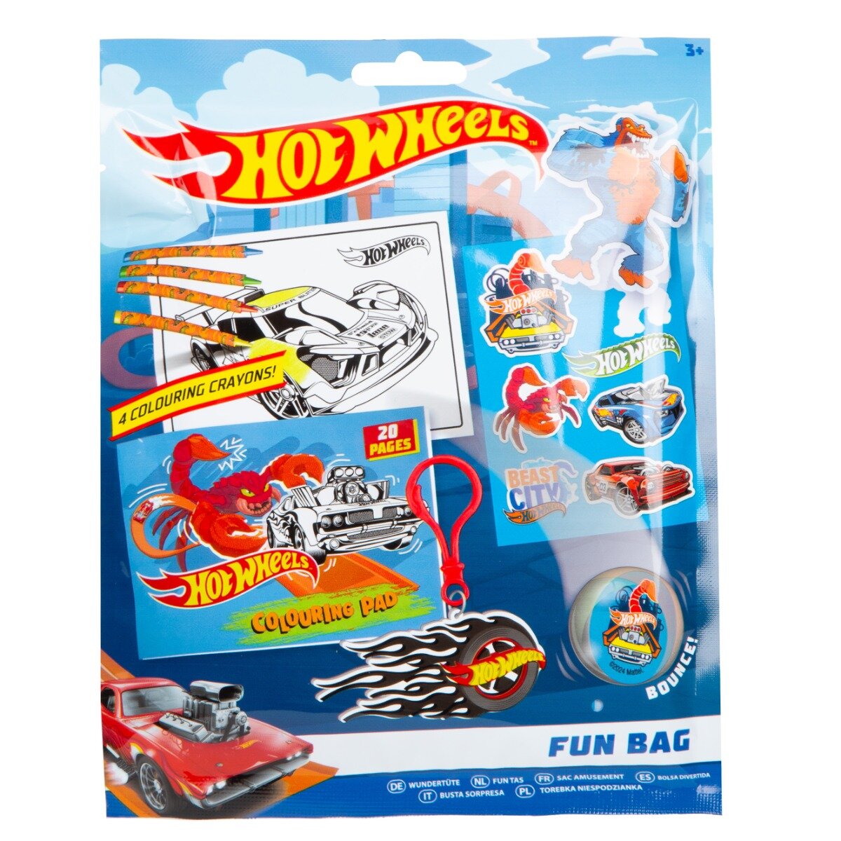 Hot Wheels Set pentru desen Fun Bag