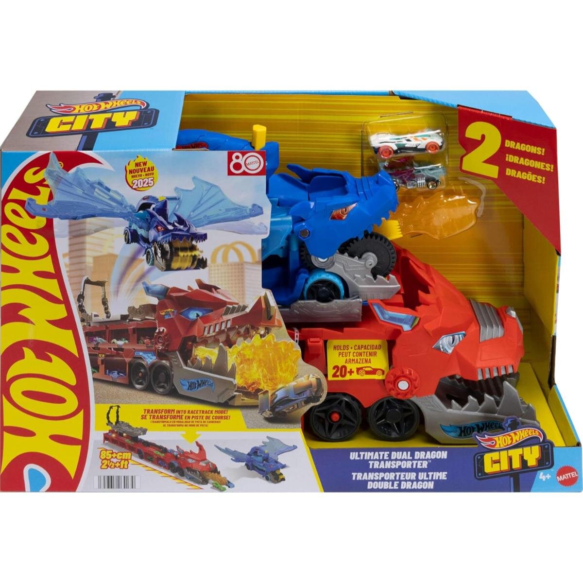 Hot Wheels Transportator cu doua masini Dual Dragon Ultimate JBM72