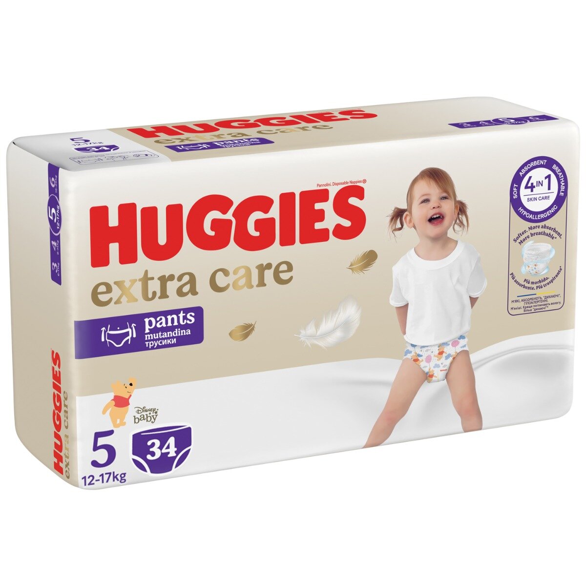 Huggies Scutece Chilotel Extra Care Pants Mega Marimea 5 12-17 kg 34 buc