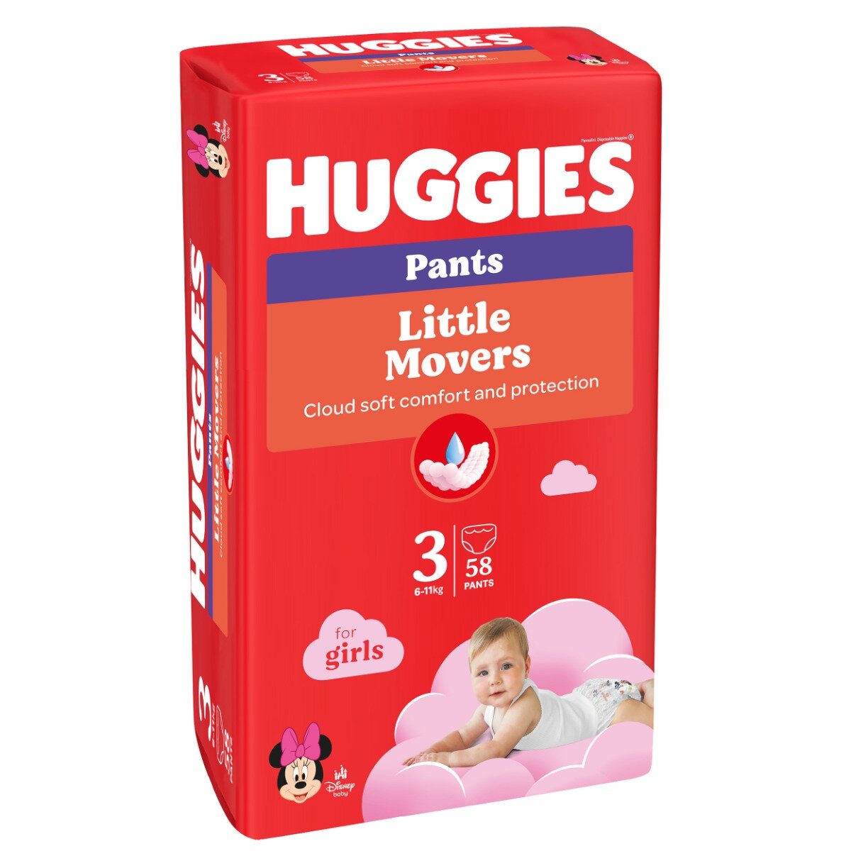 Huggies Scutece chilotel Pants Mega nr 3 Girl 58 buc 6-11 kg