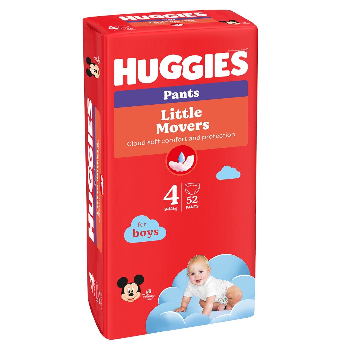 Huggies Scutece chilotel Pants Mega nr 4 Boy 52 buc 9-14 kg