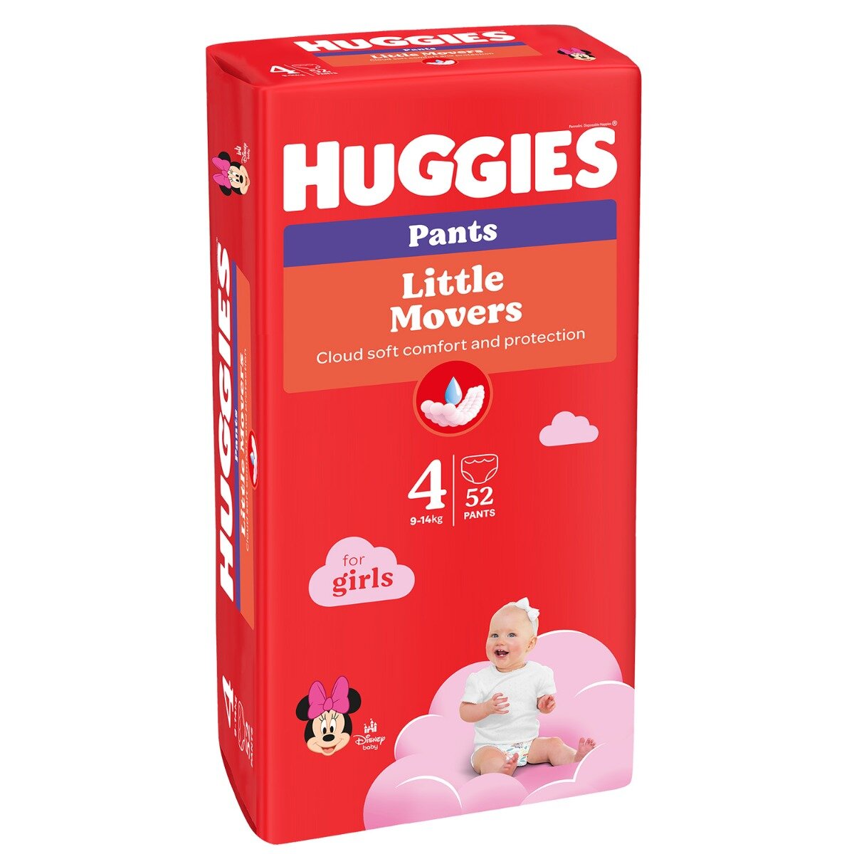 Huggies Scutece chilotel Pants Mega Nr 4 Girl 52 buc 9-14 kg