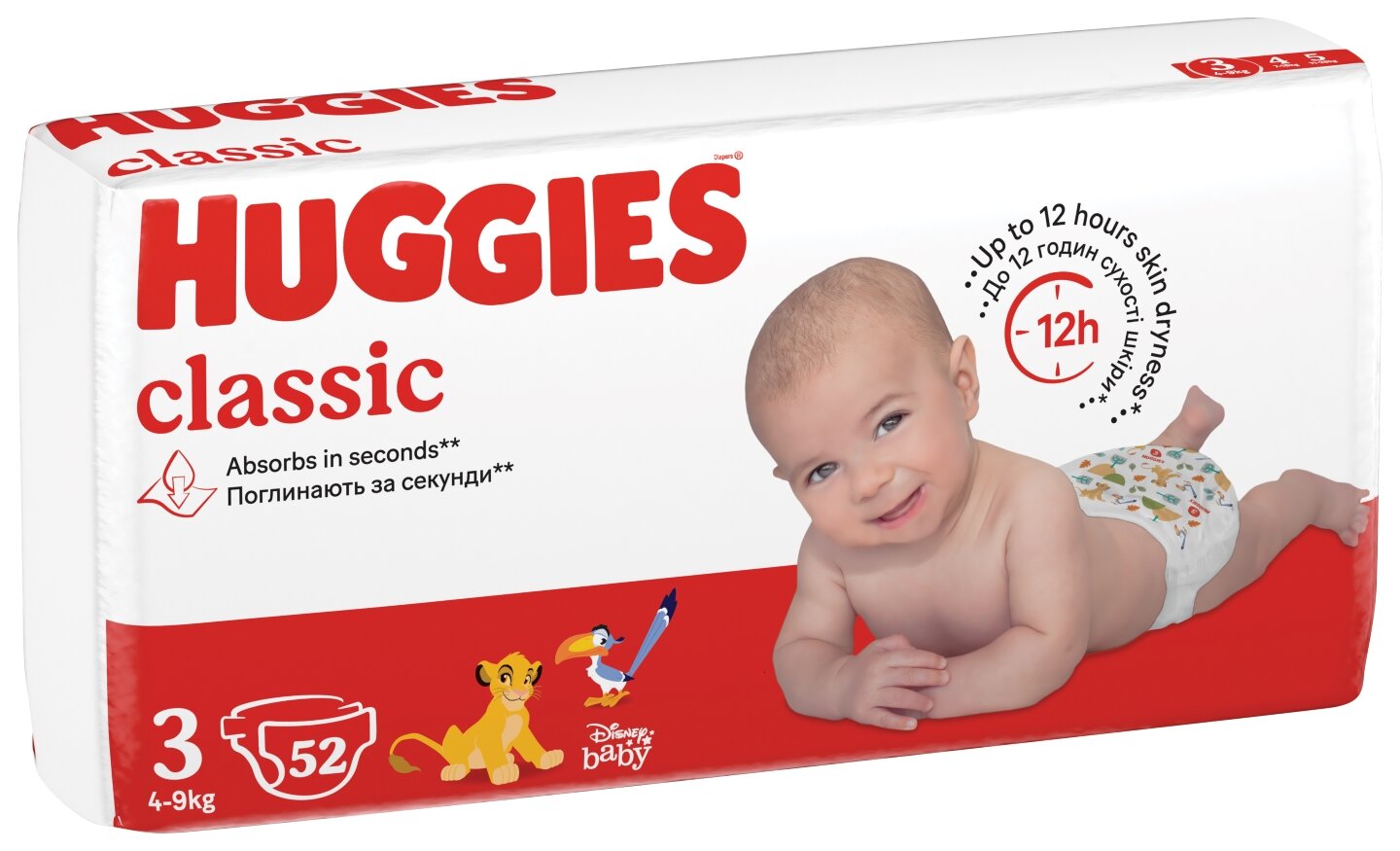 Huggies Scutece Classic Jumbo Nr 3 4-9 kg 52 buc