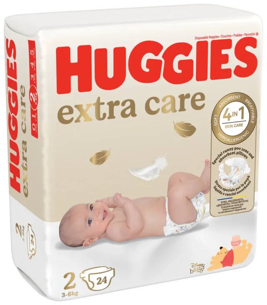 Huggies Scutece Extra Care Convi Nr 2 3-6 kg 24 buc