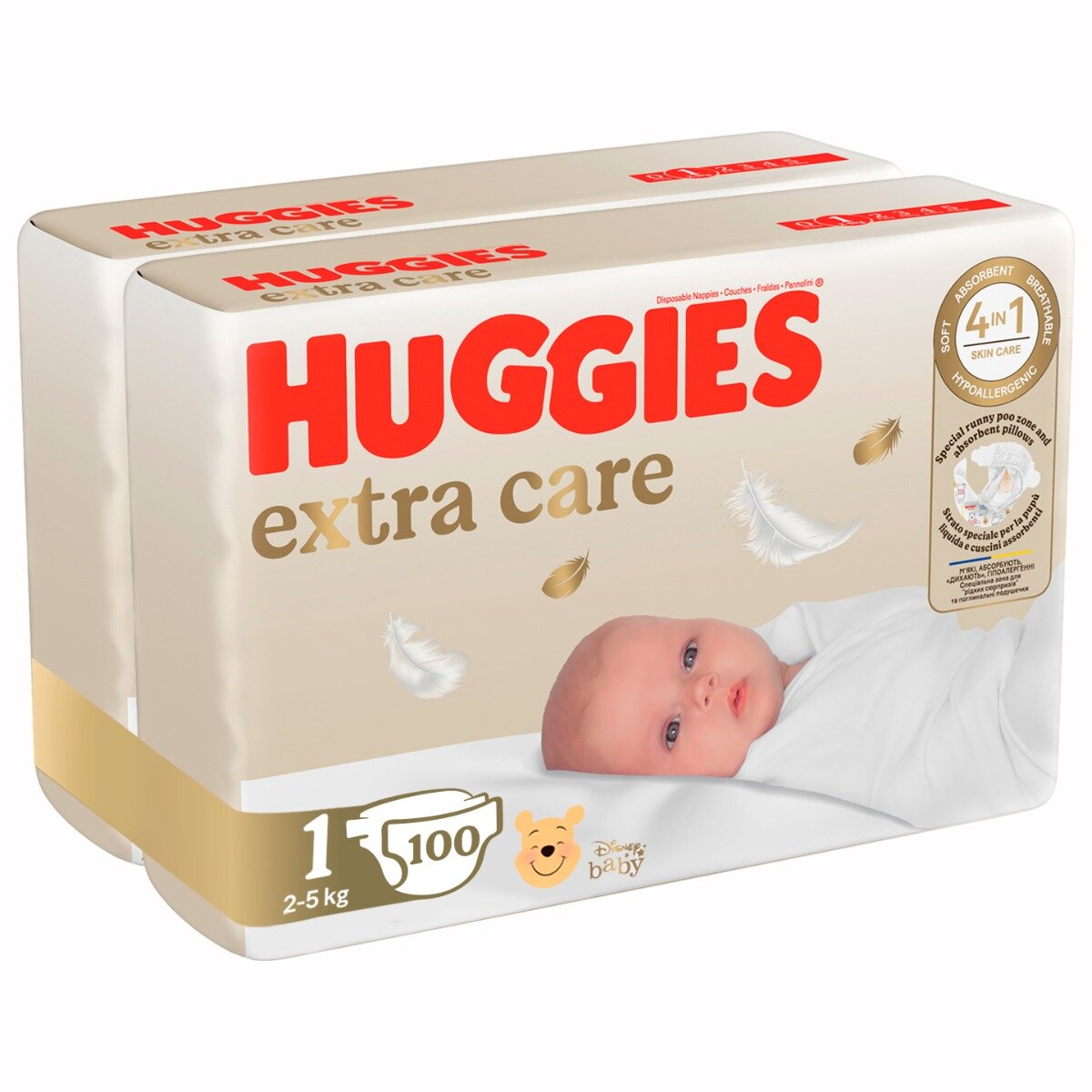 Huggies Scutece Extra Care Jumbo Nr 1 2-5 kg 100 bucati