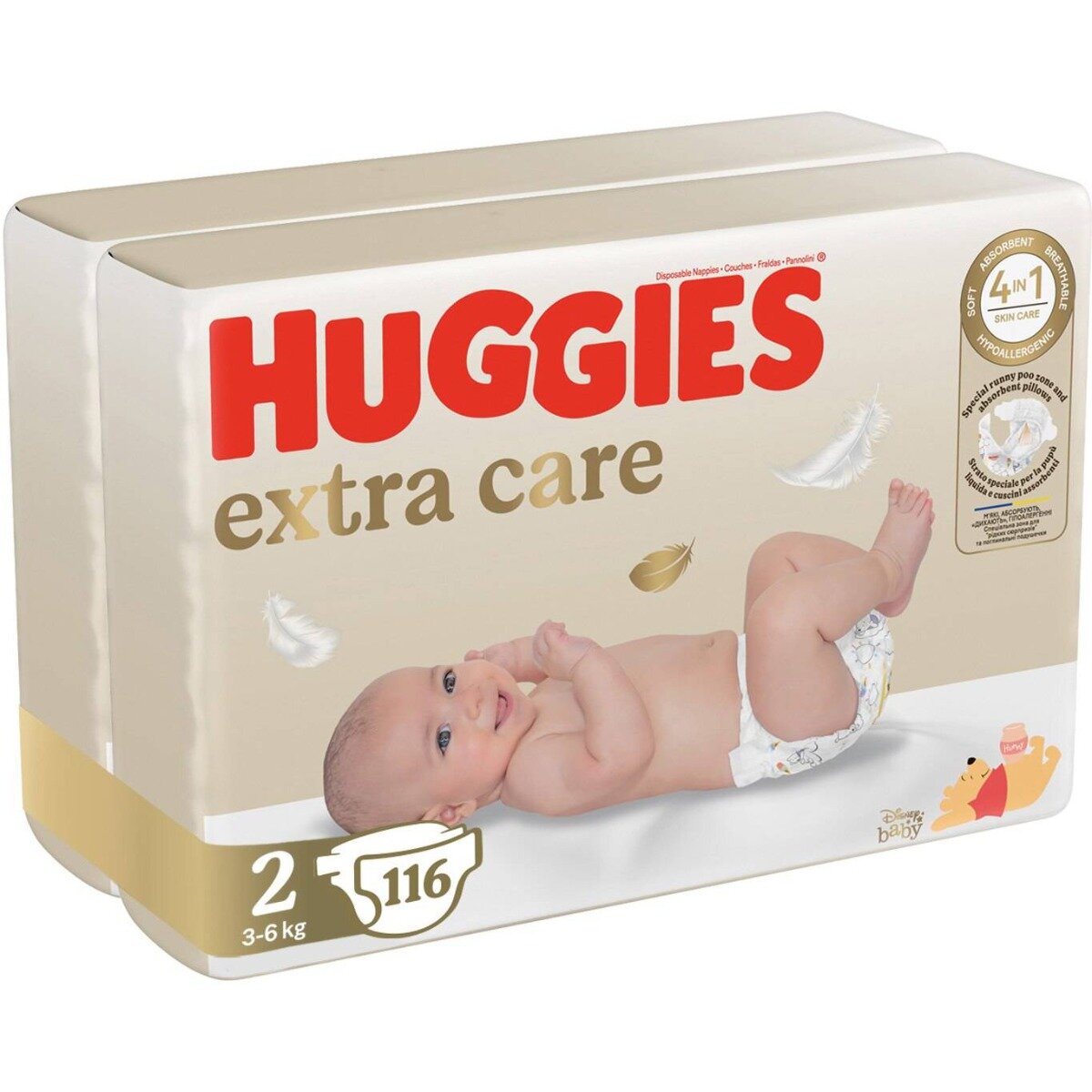 Huggies Scutece Extra Care Jumbo Nr 2 3-6 kg 116 buc