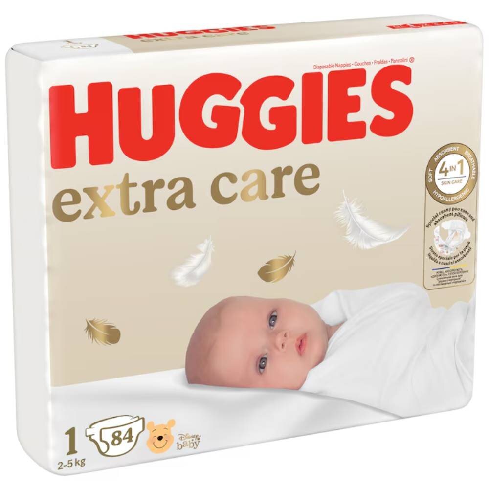 Huggies Scutece Extra Care Mega Nr 1 2-5 kg 84 buc