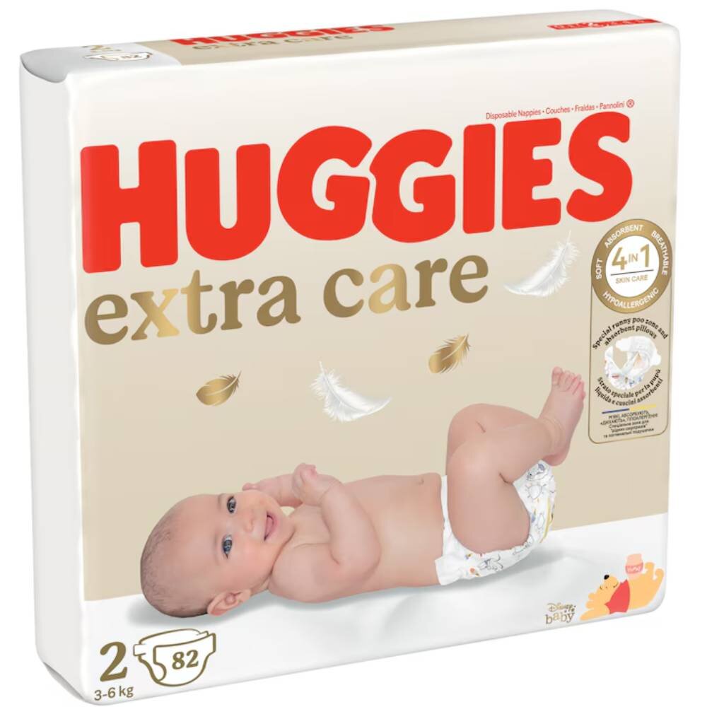Huggies Scutece Extra Care Mega Nr 2 3-6 kg 82 buc