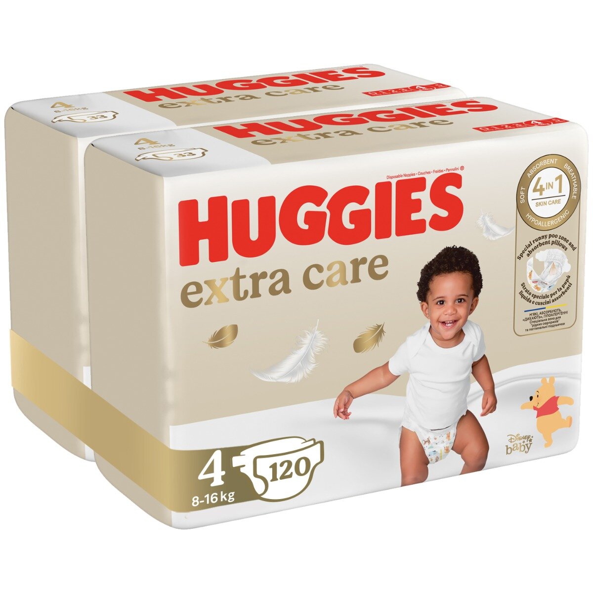 Huggies Scutece Extra Care Mega Nr 4 8-16 kg 120 bucati