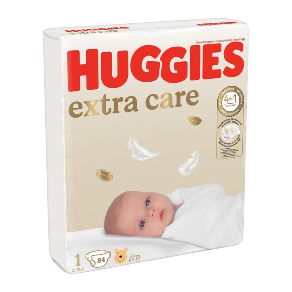 Huggies Scutece Extra Care Nr 1 2-5 kg 84 buc