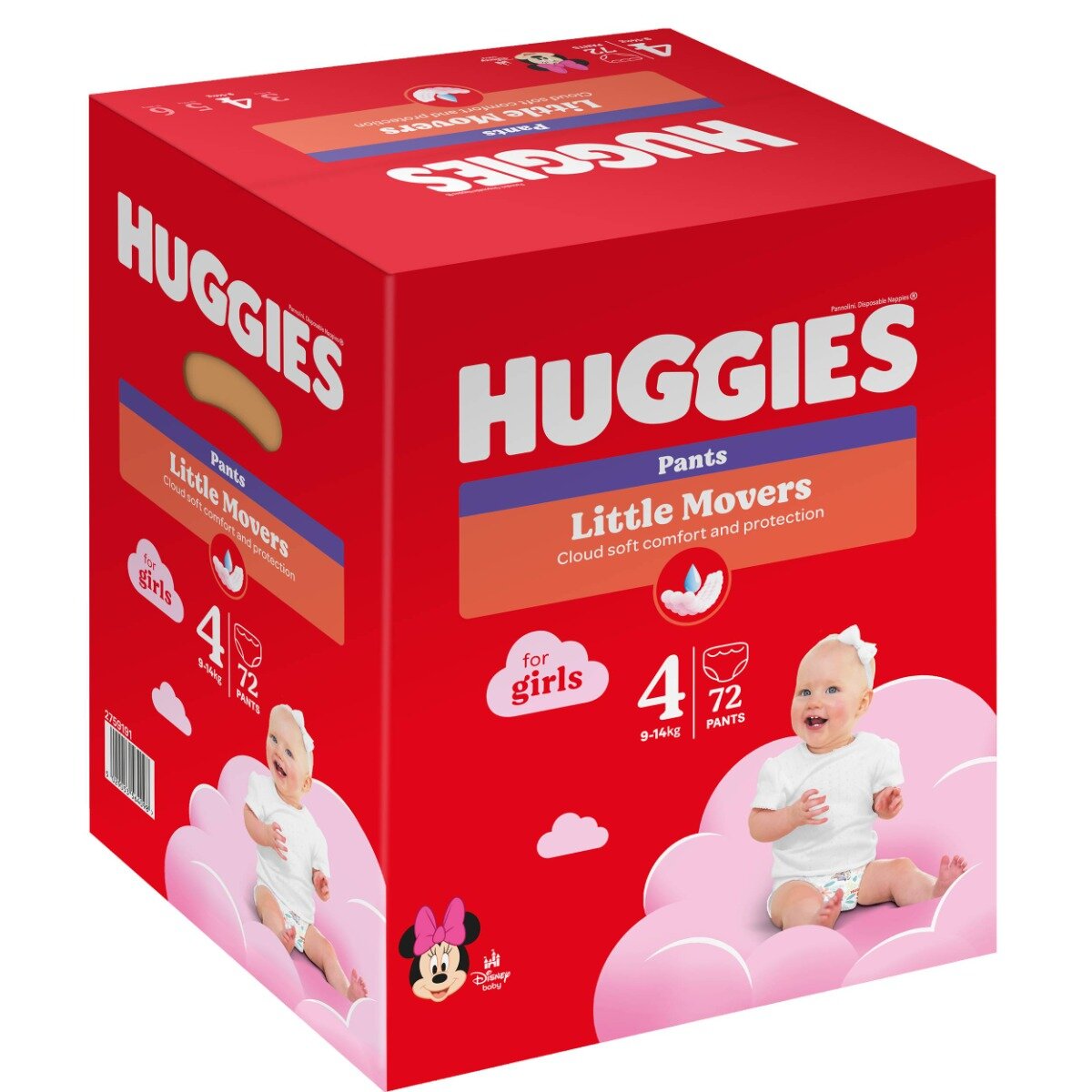 Huggies Scutece Pants Box Girls Nr 4 9 - 14 Kg 72 buc