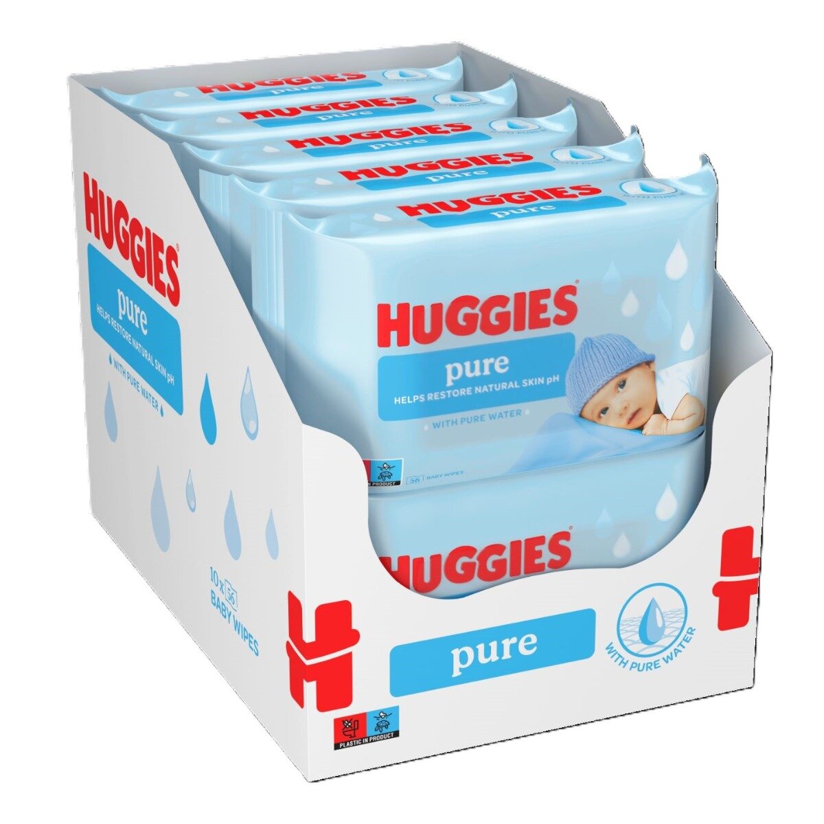 Huggies Servetele pentru bebelusi Pure 56 x 10 560 buc