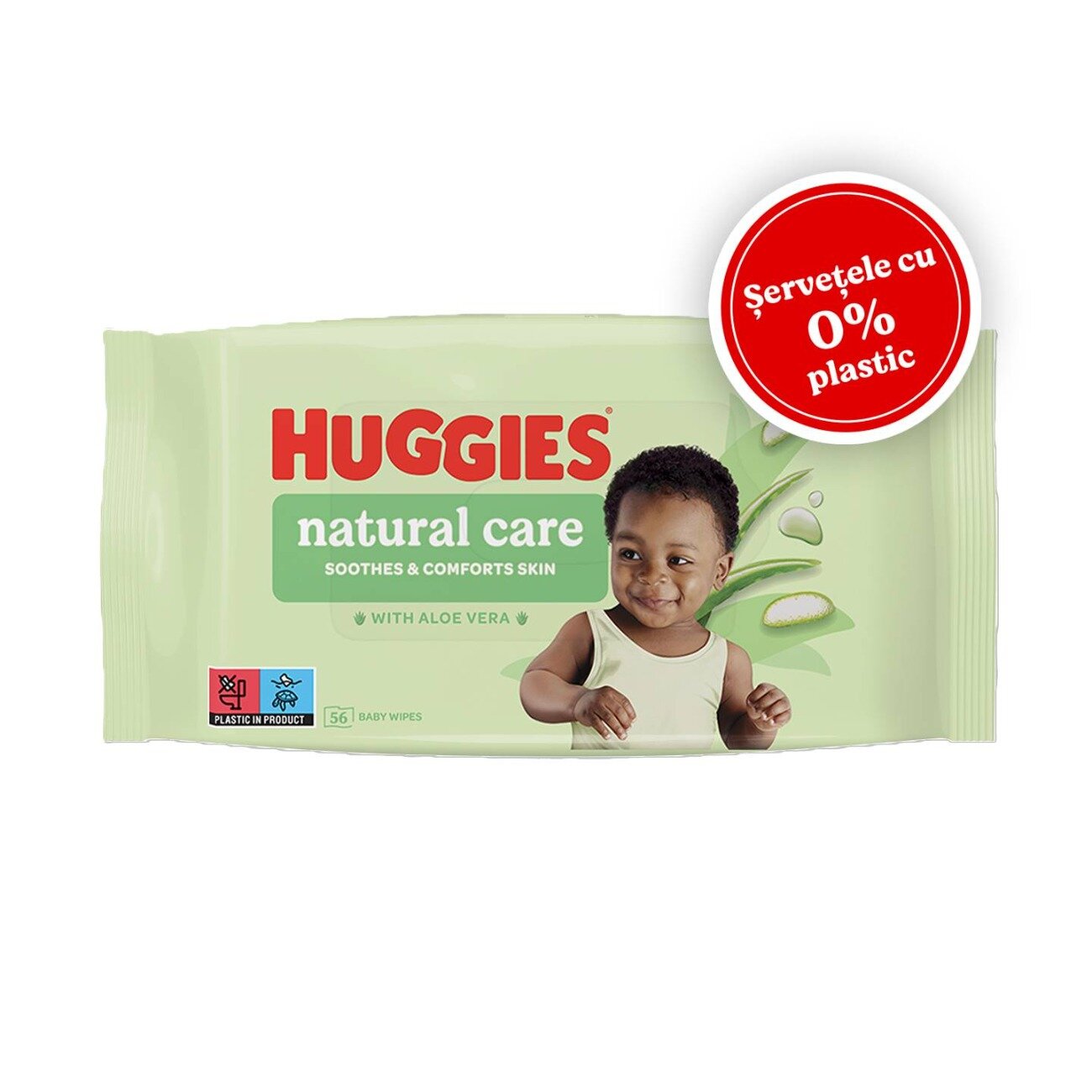 Huggies Servetele umede BW Natural Care zero plastic 48 buc
