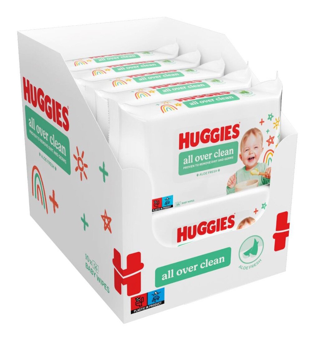 Huggies Servetele umede pentru bebelusi All over clean 56 x 10 560 buc