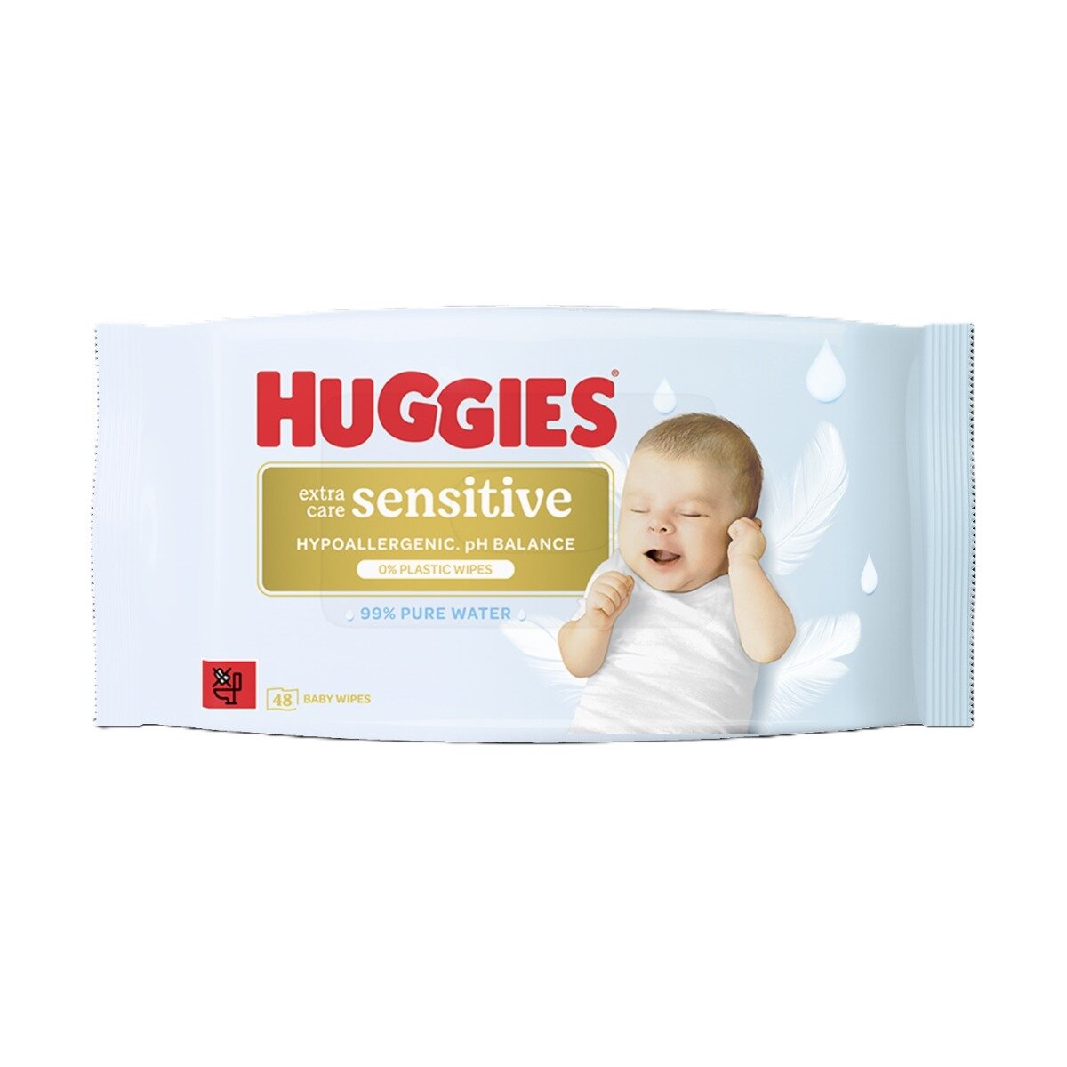 Huggies Servetele umede Pure Extra Sensitive zero plastic 48 buc