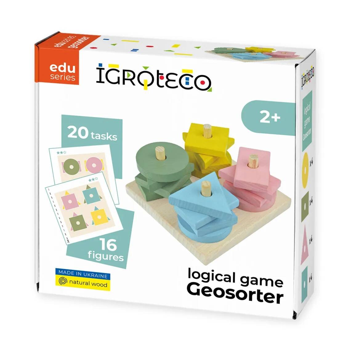 Igroteco Joc de logica Sortator din lemn Geosorter