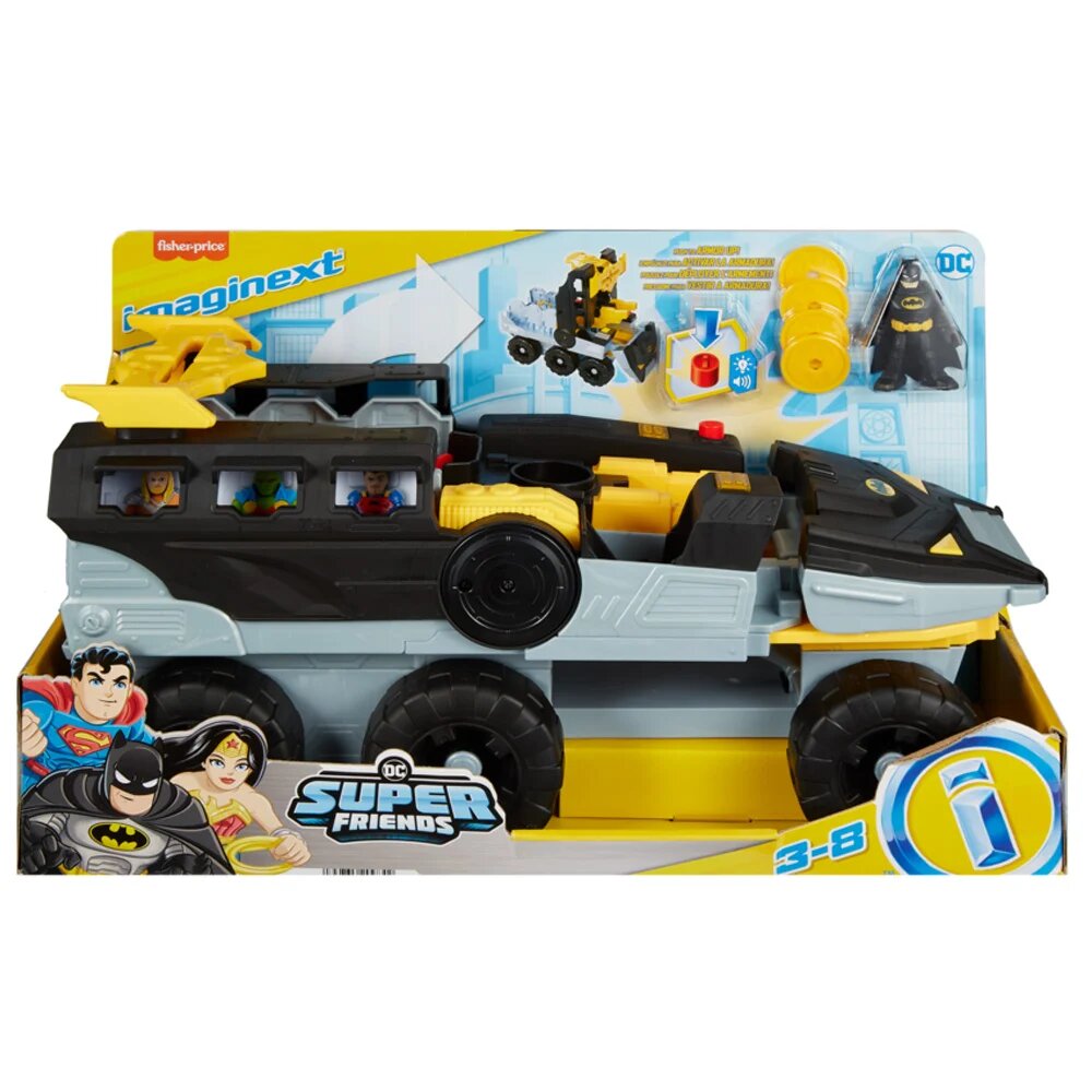 Imaginext Tanc transformabil cu figurina Dc Super Friends Bat-Tank HVY04