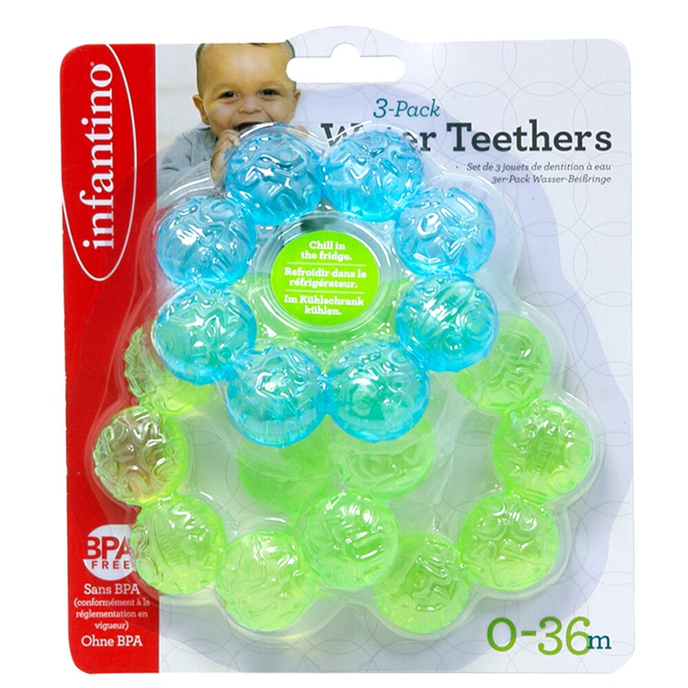 Infantino Set 3 jucarii pentru dentitie Water Teethers