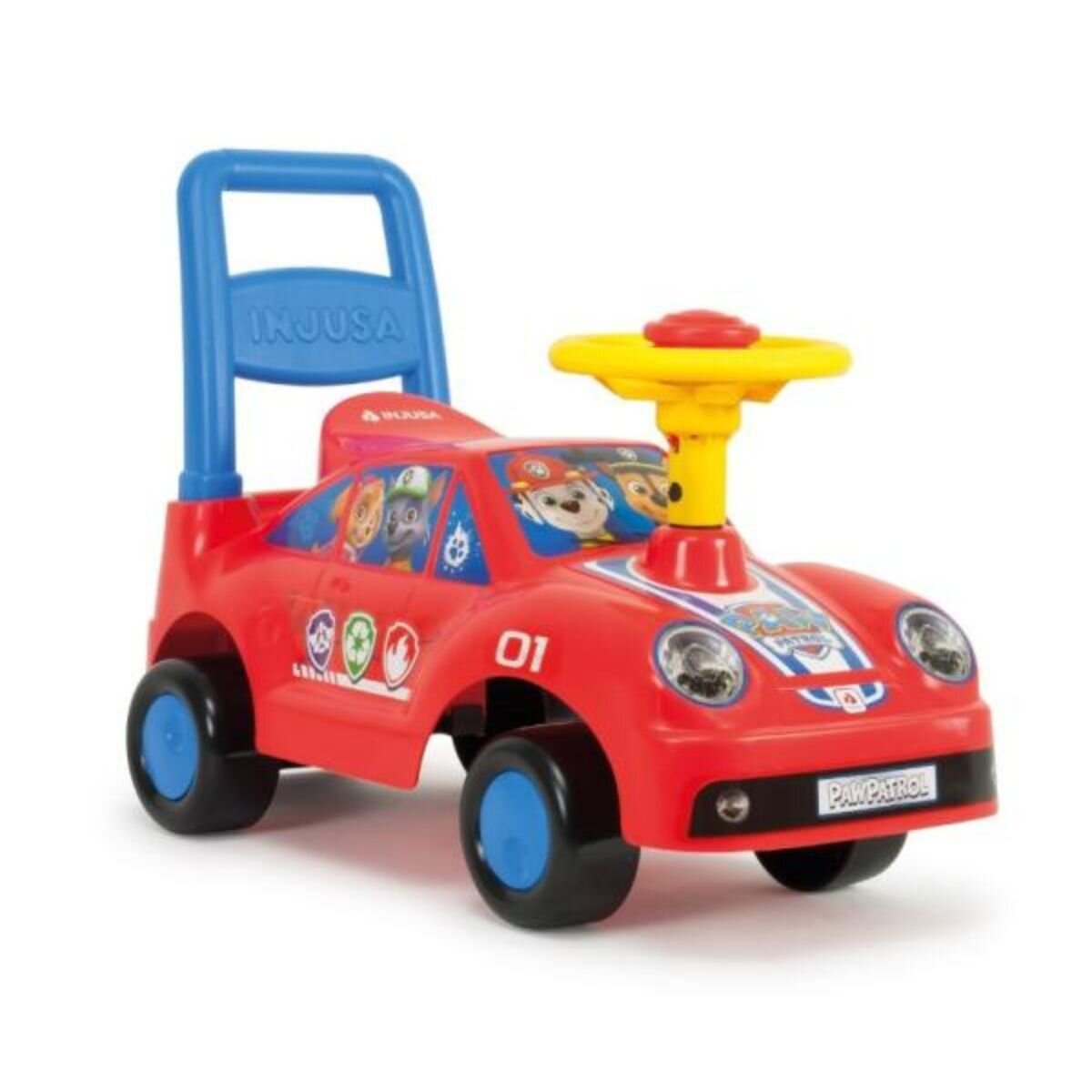 INJUSA Masinuta pentru copii tip Ride-On cu maner pentru impins fara pedale Paw Patrol