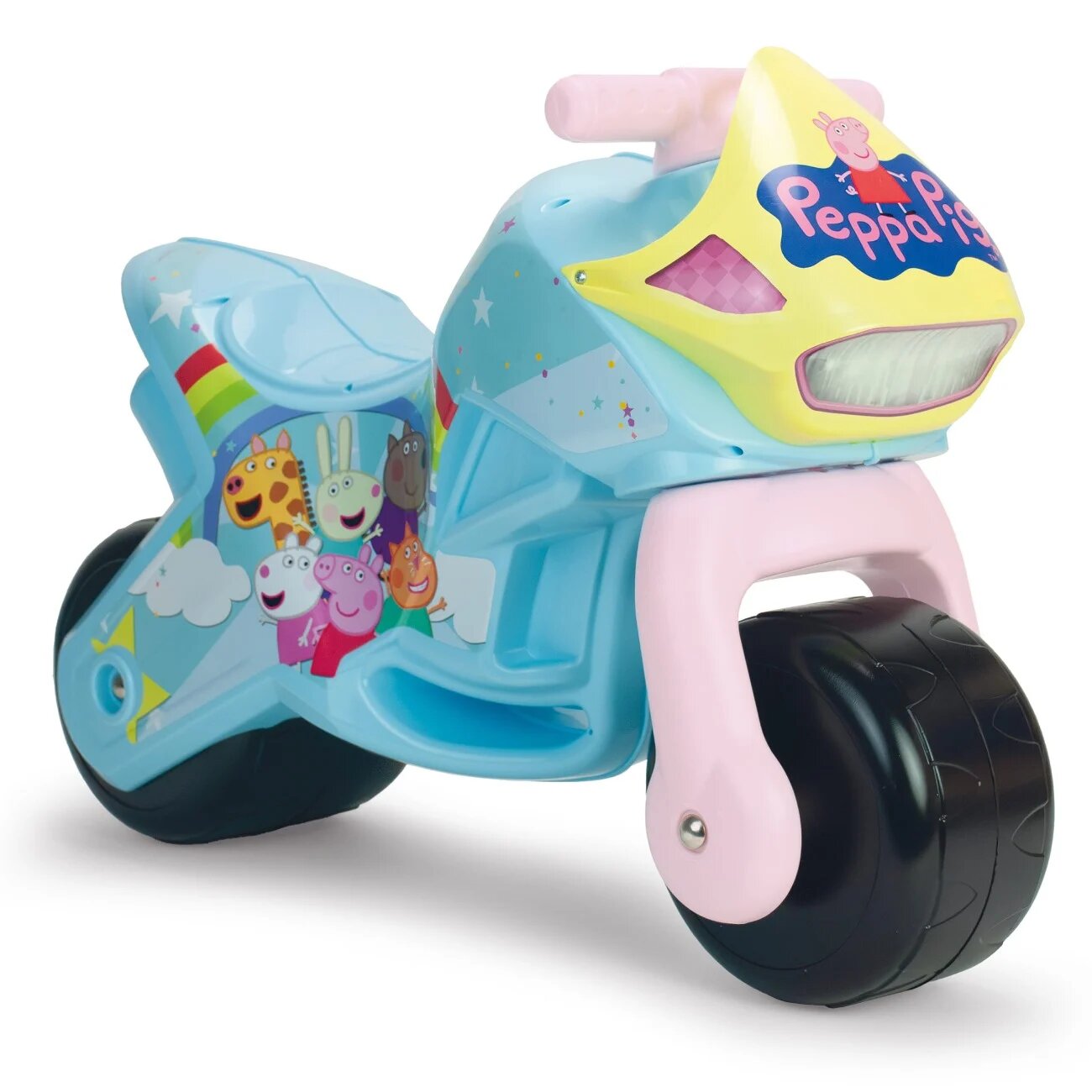 INJUSA Motocicleta tip ride-on fara pedale stabil si usor de utilizat Peppa Pig