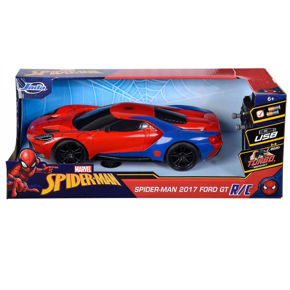 Jada Masina cu telecomanda Marvel Spider-Man 2017 Ford GT 1:16