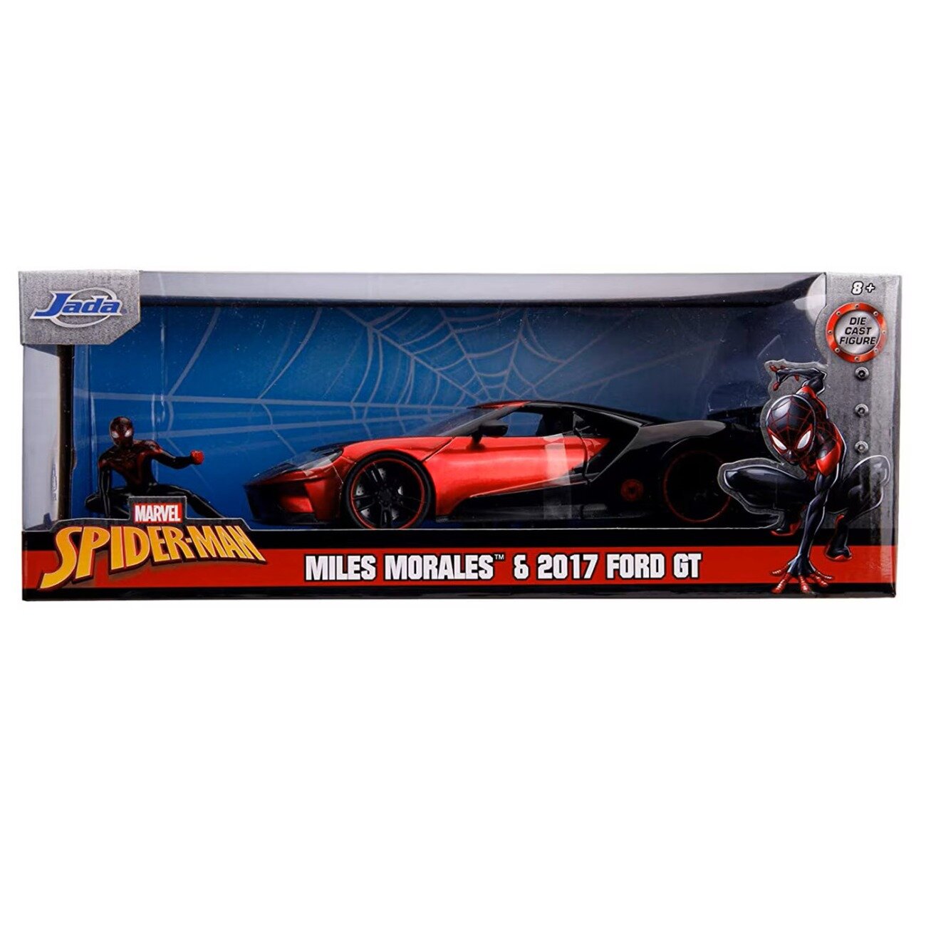 Jada Masina din metal si figurina Ford 2017 Gt si Miles Morales 1:24