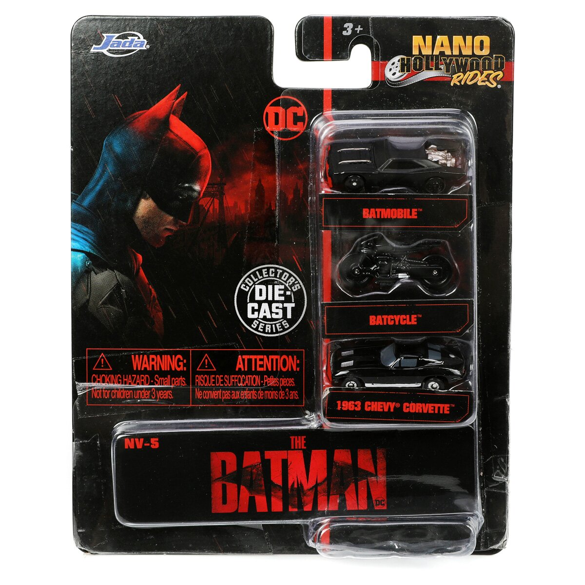 Jada Set 3 masinute din metal Nano Batman 4 cm