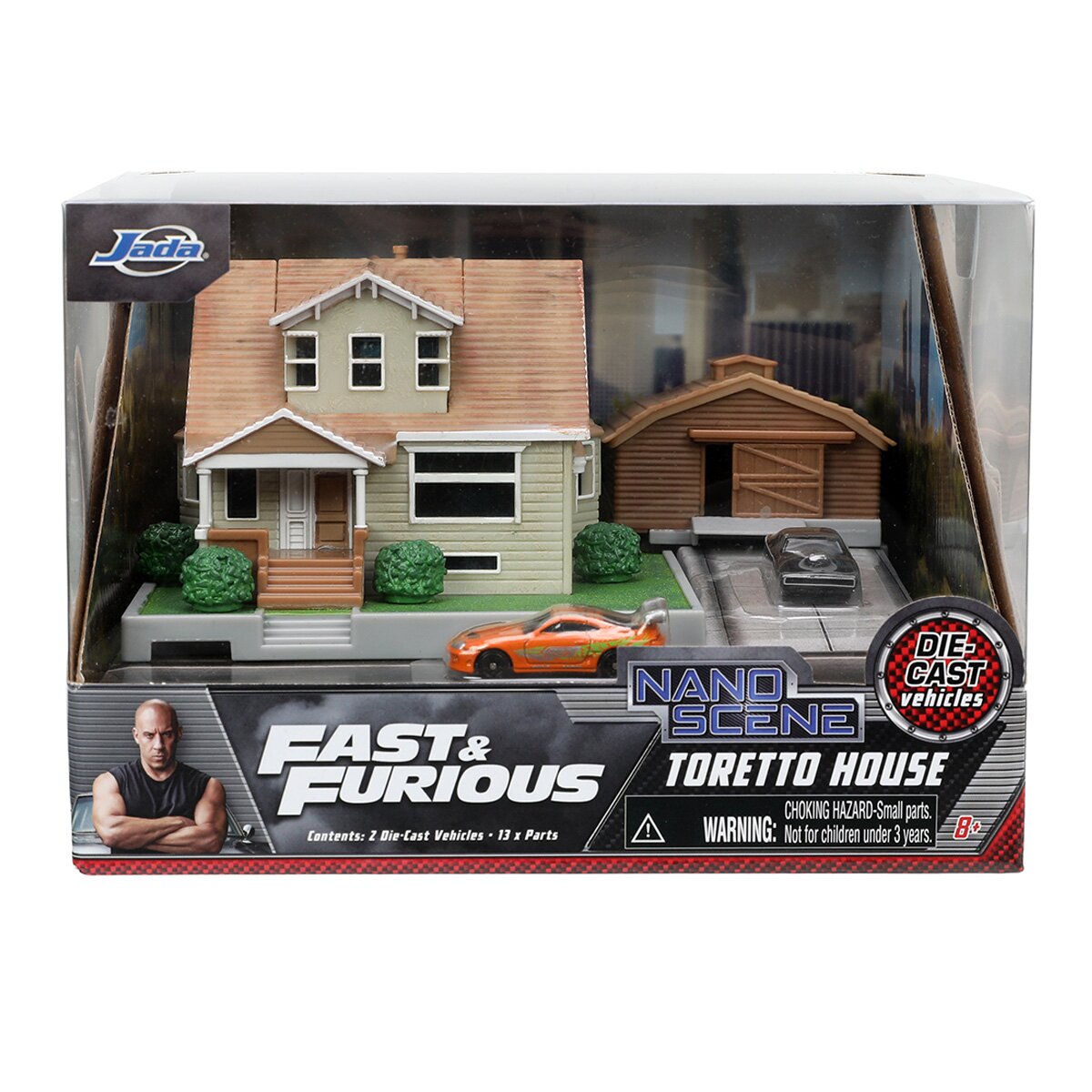 Jada Set Casa lui Toretto si 2 masini Fast and Furious