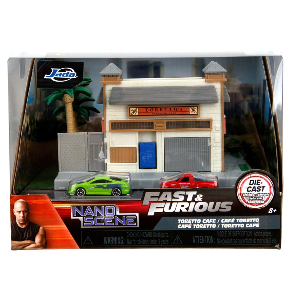 Jada Set de joaca cu 2 masinute Fast And Furious Cafeneaua lui Toretto