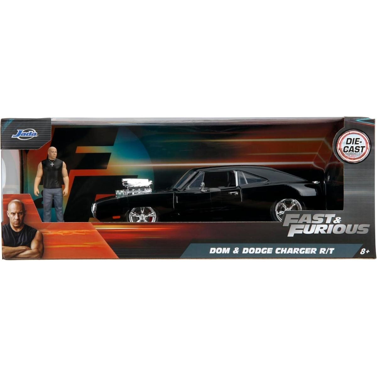 Jada Set masina si figurina Fast And Furious Dodge Charger 1970 si Dominic Toretto.