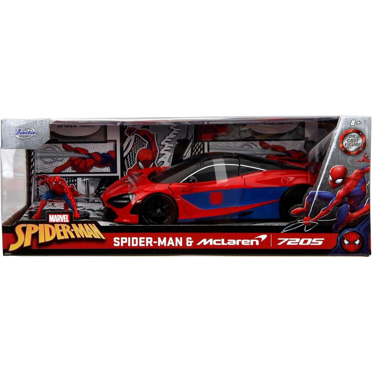 Jada Set masina si figurina Marvel Mclaren 720S si Spider-Man