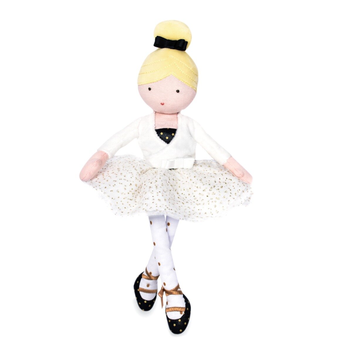 Jolijou Papusa balerina din material textil Anais 35 cm Alb