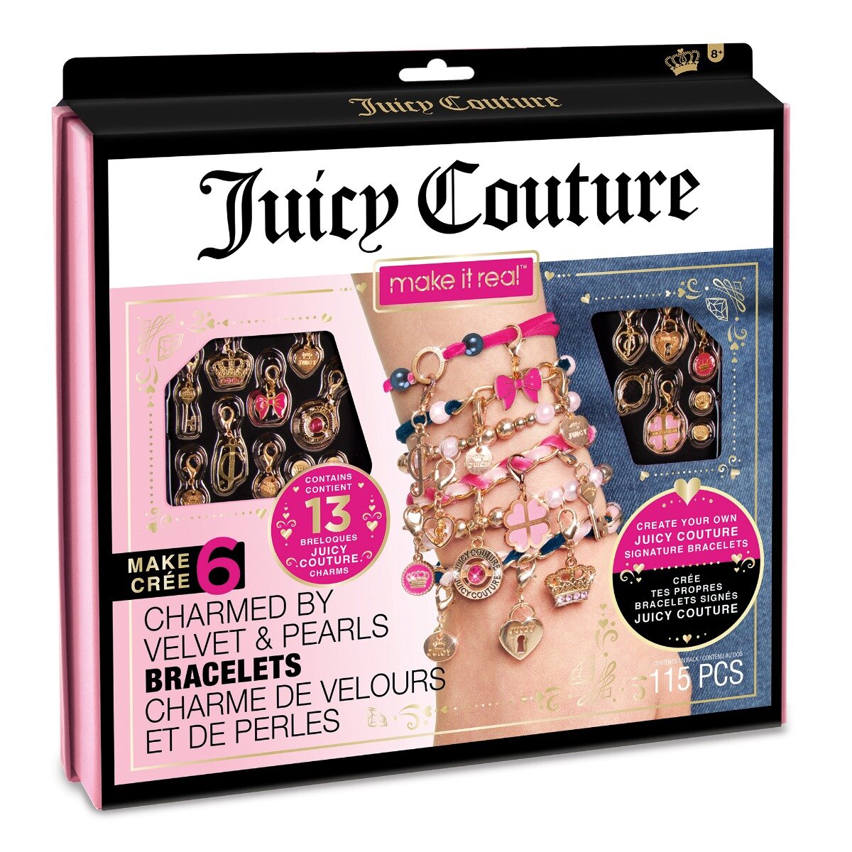 Juicy Couture Set de bratari si bijuterii Charmed By Velvet and Pearls